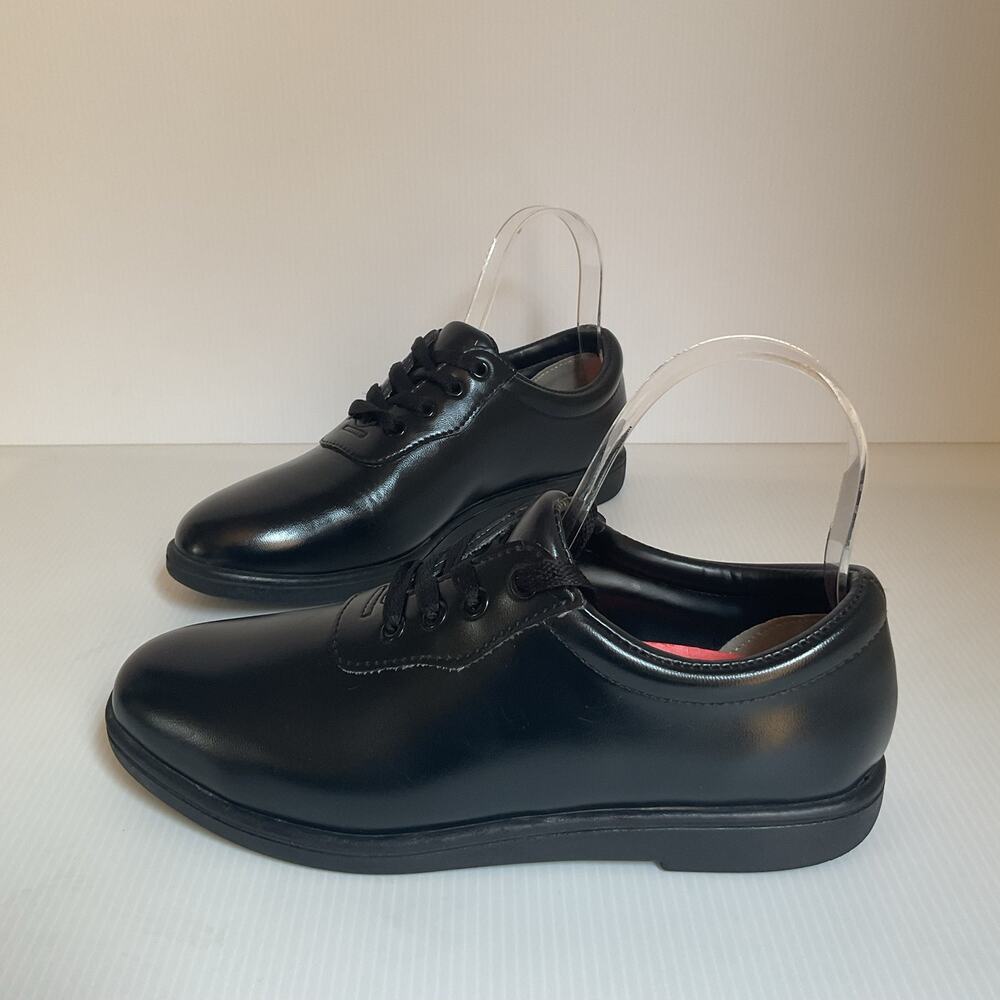 Dinkles Kids Black Dress Shoes Oxford Uniform School Shoes Size 3.5 Youth